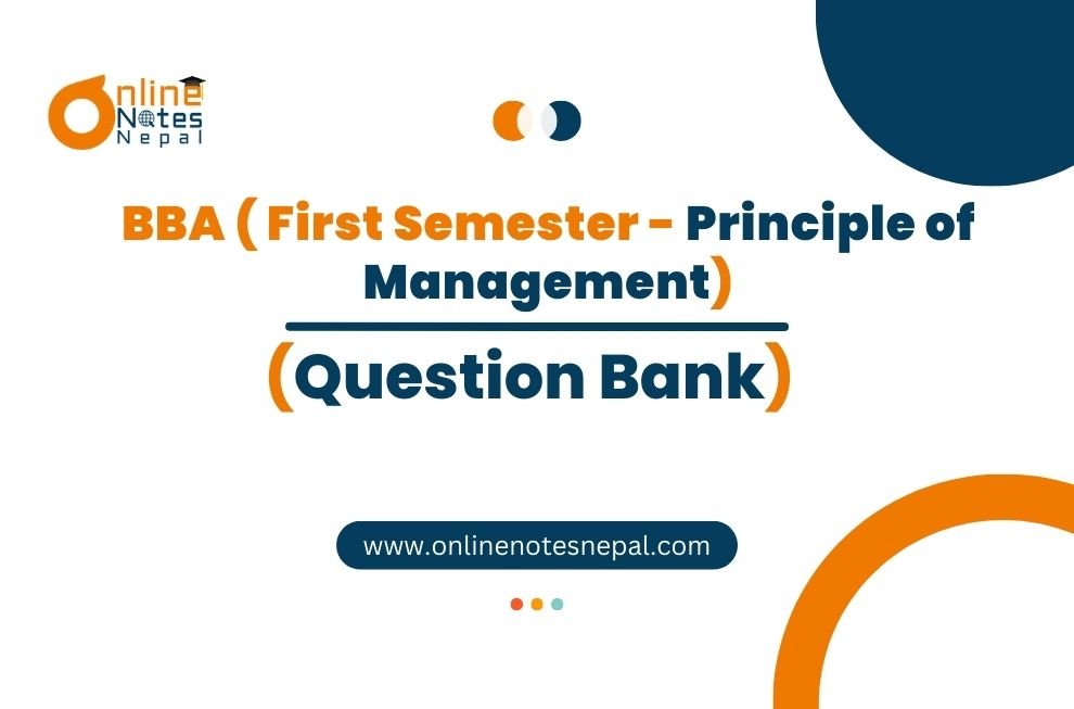 Question Bank of Principles of Management Photo